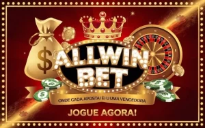 on image text 'Allwin Bet: Onde Cada Aposta é uma Vencedora - Jogue Agora!'