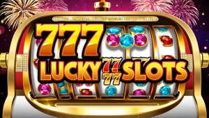 on image text '777 LUCKY SLOTS'